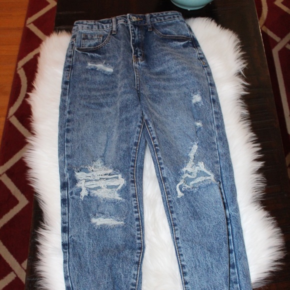 Shein, distressed high waisted jeans  XSmall - Picture 1 of 9